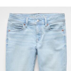 American eagle stretch jeans- light wash kick boot